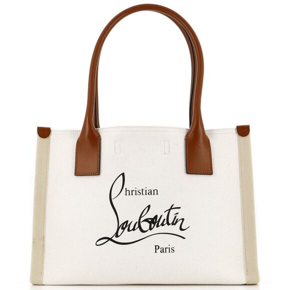 Christian Louboutin Handbags - Christian Louboutin Nastroloubi Tote Printed Canvas Large Neutral, Print